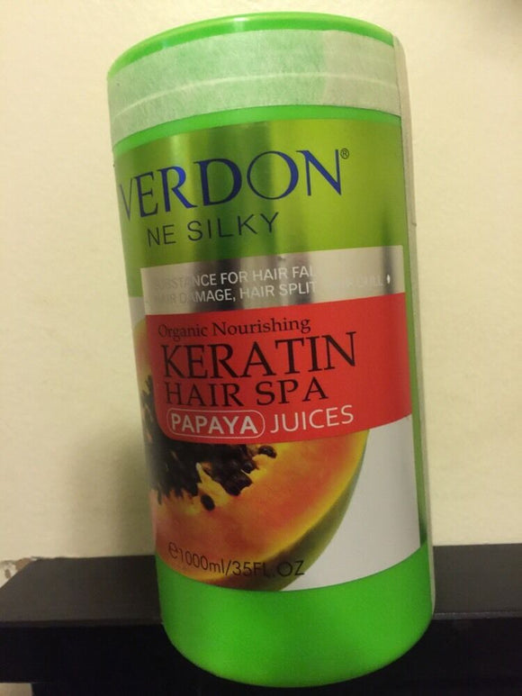 VERDON NE SILKY Organic Keratin Hair Spa - Papaya Juices.USA SELLER. 1000ml