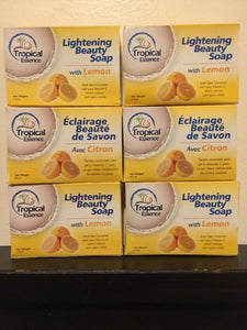 6 X Tropical Essence Lightening Beauty Soap with LEMON LOT OF 6 SOAPS