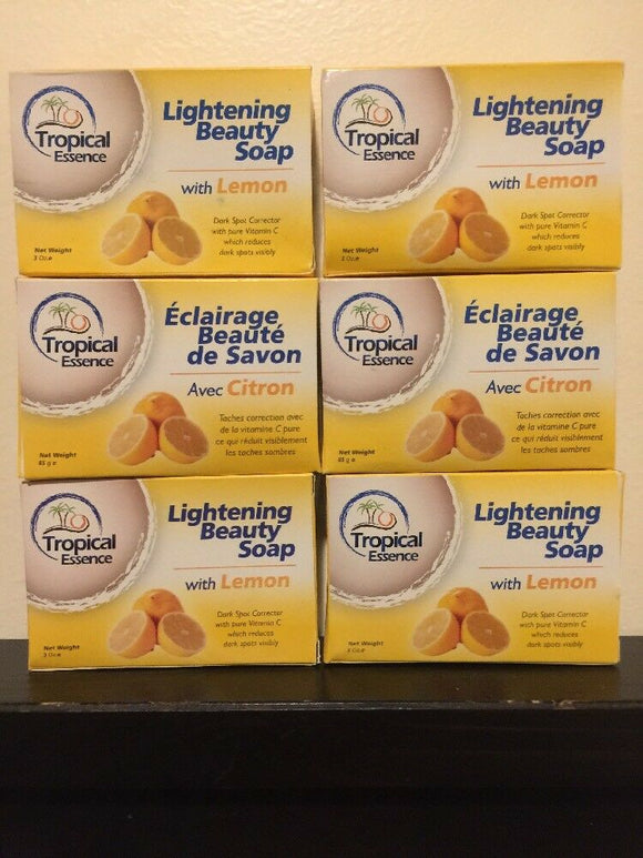 6 X Tropical Essence  Beauty Soap with LEMON LOT OF 6 SOAPS