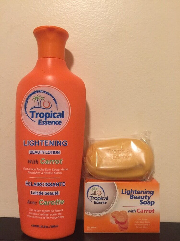 Tropical Essence Lightening Beauty Lotion with carrot-- comes with free soap