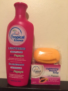 Tropical Essence Lightening Beauty Lotion with Papaya plus a FREE SOAP